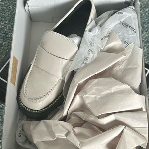 Karl Lagerfeld Paris Maysun loafer available in soft white and black size 6